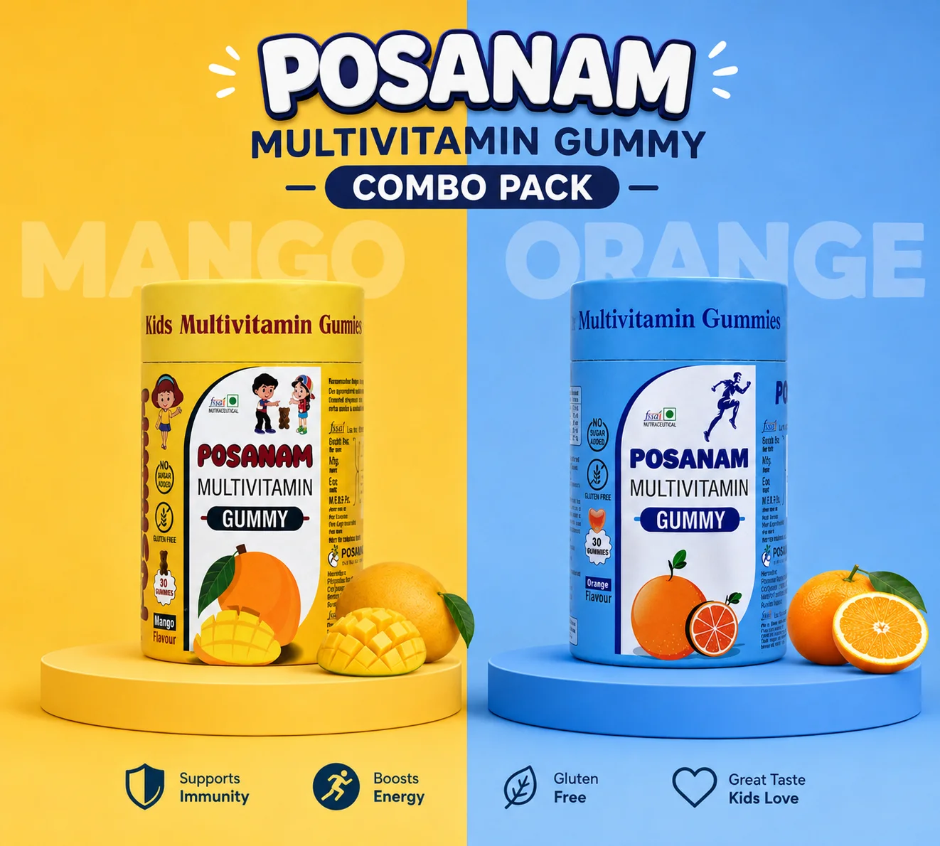 Kids Multivitamin Gummies + Men Multivitamin Gummies