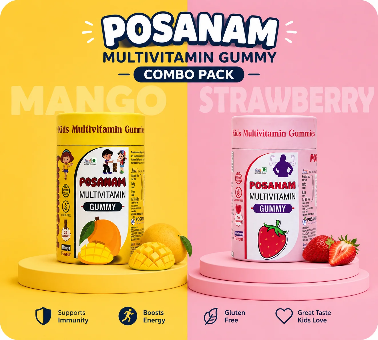Kids Multivitamin Gummies + Women Multivitamin Gummies