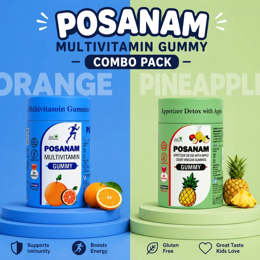 Men Multivitamin Gummies + Appetizer Detox with apple cider vinegar Gummies